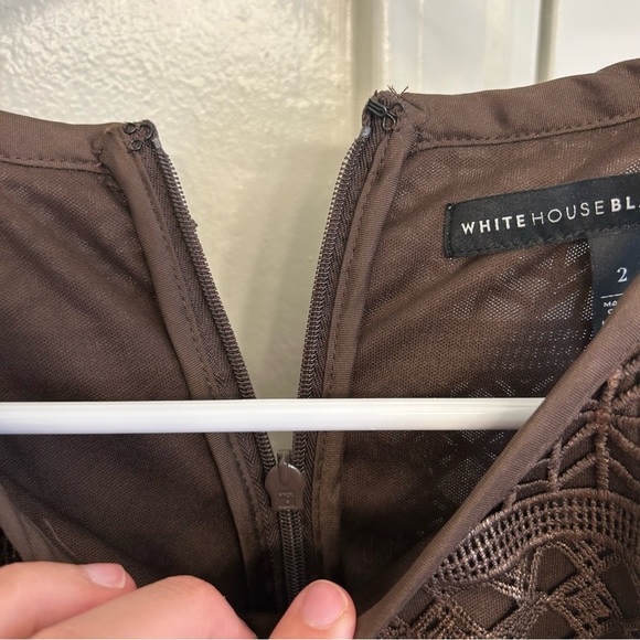 White House Black Market Brown Metallic Dress Size 2 - Picture 10 of 10